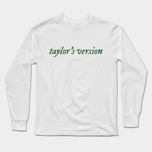 Taylors Version (ts color) Long Sleeve T-Shirt